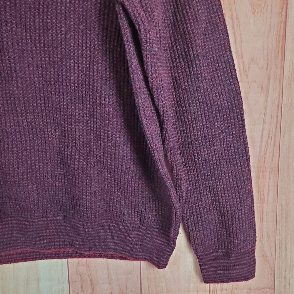 Jos A Bank Mens Sweater 2XL Red Burgundy Wool Nylon Crew Neck